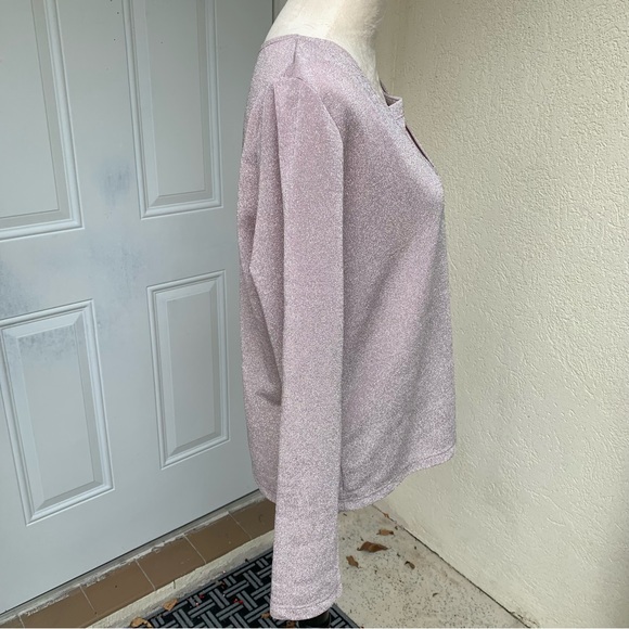 AGB-BYER. Pale Lilac/Silver Sparkling Top. Long sleeves. Silver buckle o… - Picture 3 of 10